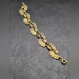 Damascene Fan Bracelet Vintage